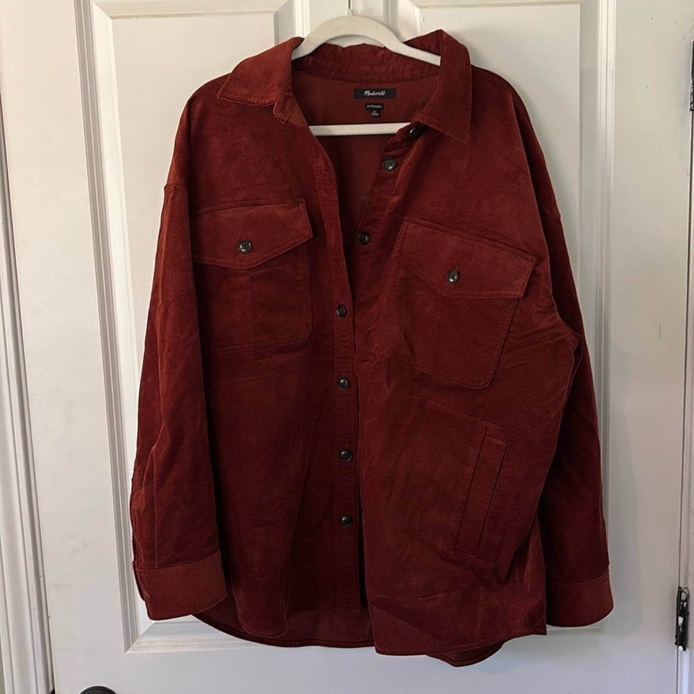 Madewell women’s oversized corduroy shirt jacket
